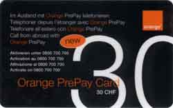 Carte recharge Orange ROR10 - face